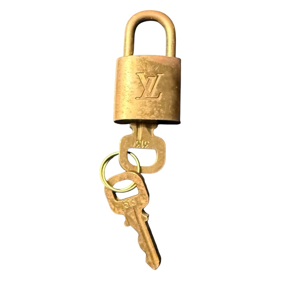 Louis Vuitton #313 Luxurious Gold Brass Lock and 2 Key Set